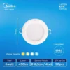 Midea Lighting - Lampu LED Downlight 6 Watt 5700K 4 Inch - Day White - Gambar 2